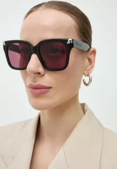 Alexander McQueen ochelari de soare femei, culoarea negru, AM0440S imagine