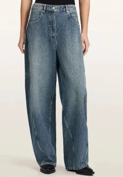 AllSaints  blugi barrel pentru femei CARTER STRIPE JEAN imagine
