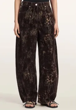 AllSaints  blugi barrel pentru femei JETT FLOCK imagine