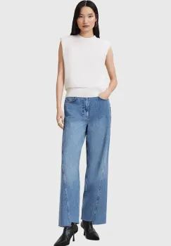 AllSaints blugi din bumbac FOX femei, W017EC imagine