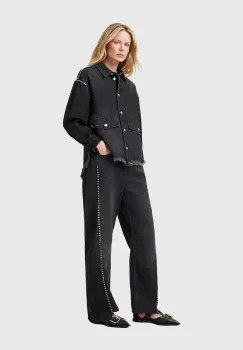 AllSaints blugi din bumbac FRANKIE femei high waist, W040EC imagine