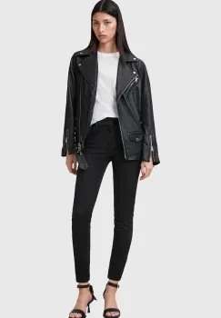 AllSaints blugi din bumbac MILLER femei medium waist, W082EC imagine