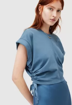 AllSaints bluza din bumbac MIRA femei, neted imagine