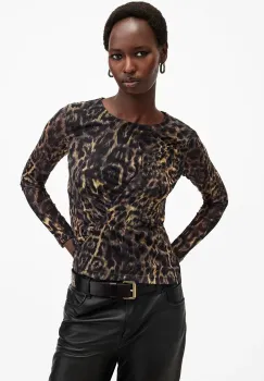 AllSaints bluza EDANA femei, culoarea negru, modelator, W161JB imagine