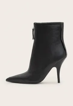 AllSaints  botine cu toc inalt pentru femei din piele Vera Zip Boot imagine