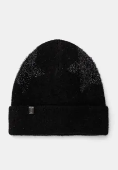 AllSaints caciula din amestec de lana culoarea negru, din tricot gros, AS101574 imagine