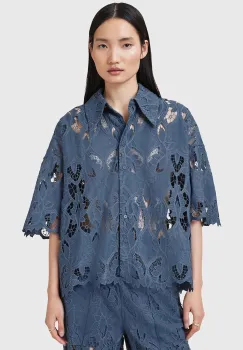 AllSaints camasa CHARLI cu guler clasic, relaxed, W098PC imagine