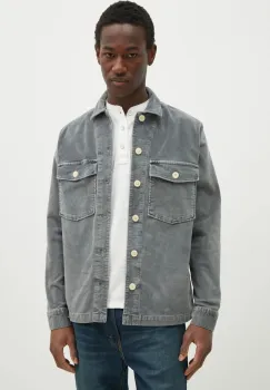 AllSaints camasa de catifea HARRIER barbati, culoarea gri, cu guler clasic, relaxed, M171SB imagine