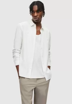 AllSaints camasa din bumbac culoarea alb imagine