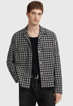 AllSaints camasa din bumbac HORTON culoarea negru, regular, M035SD imagine