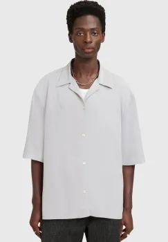 AllSaints camasa RIALTO culoarea gri, relaxed, M161SC imagine