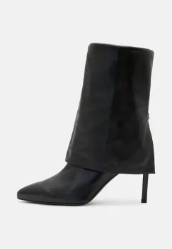 AllSaints cizme de piele Odyssey Boot femei, culoarea negru, cu toc cui, W101FB imagine