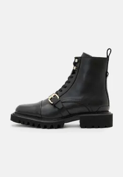 AllSaints cizme de piele Tori Boot femei, culoarea negru, cu toc plat, W119FB imagine