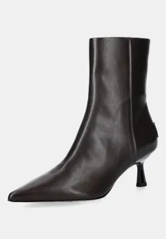 AllSaints cizme de piele VIVIAN BOOT culoarea maro, cu toc cui, W008FD imagine