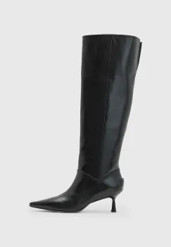 AllSaints cizme ODYSSEY LOW BOOT culoarea negru, cu toc cui, W019FD imagine