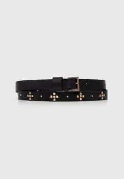 AllSaints curea de piele femei, culoarea negru imagine