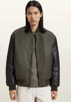 AllSaints geaca bomber MYLER culoarea maro, de tranzitie, M014LC imagine