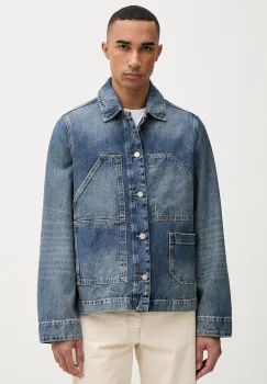 AllSaints geaca de blugi barbateasca din bumbac EXILE imagine