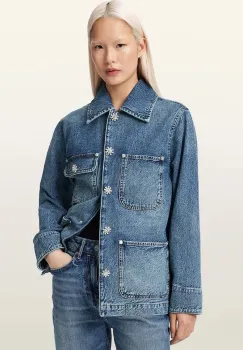 AllSaints geaca de blugi pentru femei BEX imagine