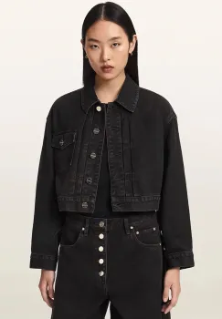 AllSaints  geaca de blugi pentru femei din denim BLINK CROPPED JACKET imagine