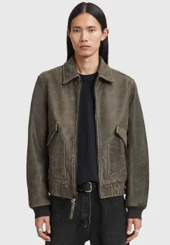AllSaints geaca de piele MARLAND imagine