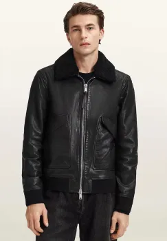 AllSaints geaca de piele VAUCLUSE imagine