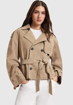 AllSaints geaca din piele intoarsa REED imagine