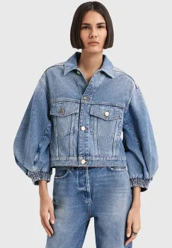 AllSaints geaca jeans LUCA de tranzitie, W031OD imagine