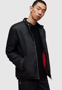 AllSaints geaca Morphos barbati, culoarea negru, de iarna imagine