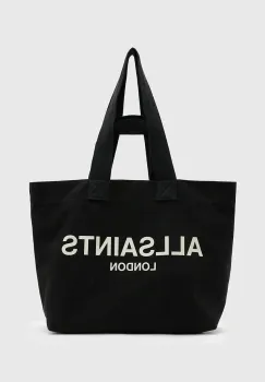 AllSaints geanta de bumbac ALI culoarea negru, W163XA imagine