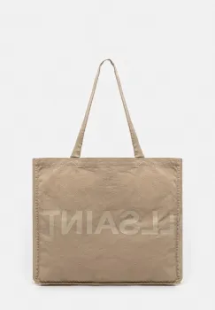 AllSaints Geanta de bumbac LARGE culoarea bej, M170XC imagine