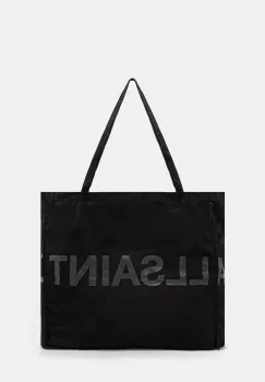 AllSaints Geanta de bumbac LARGE culoarea negru, M170XC imagine