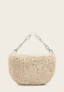 AllSaints geanta de lana MADEA culoarea bej, W221XD imagine