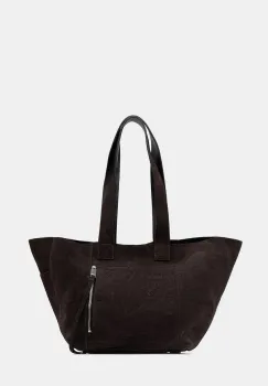 AllSaints geanta de mana din piele intoarsa ALBA imagine