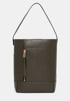 AllSaints geanta de piele ALBA HOBO culoarea verde, W110XC imagine