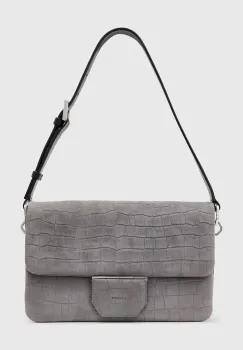 AllSaints geanta de piele ONDINE culoarea gri, W353XC imagine