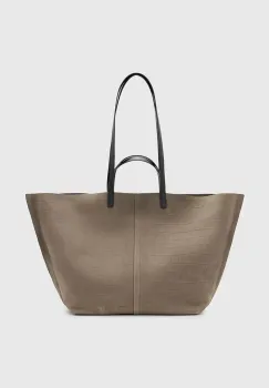 AllSaints geanta de piele PHOENIX culoarea maro, W287XC imagine