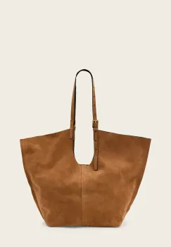 AllSaints geanta shopper pentru femei din piele intoarsa ARA imagine