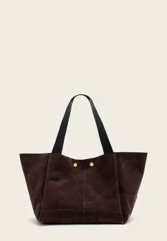 AllSaints geanta shopper pentru femei, din piele intoarsa ROSALIE imagine
