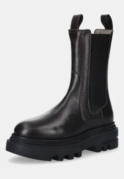 AllSaints ghete chelsea de piele ALEX BOOT culoarea maro, cu platforma, W062FB imagine