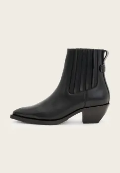 AllSaints ghete chelsea de piele MARCIE CHELSEA culoarea negru, cu toc drept, W017FD imagine