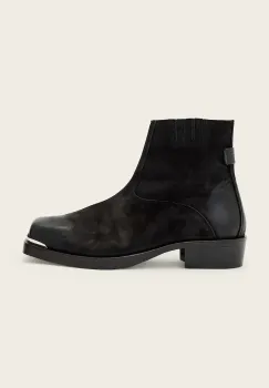 AllSaints ghete de piele ORLA TOE CAP BOOT culoarea negru, M033FD imagine