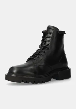 AllSaints ghete de piele Vaughan Boot barbati, culoarea negru, M049FB imagine