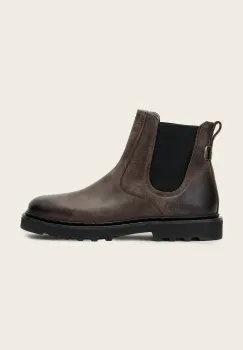 AllSaints  ghete scurte pentru barbati din piele Skiff Chelsea Boot imagine