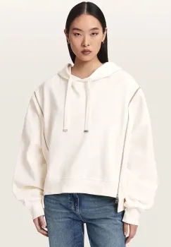 AllSaints  hanorac cu gluga pentru femei din bumbac CIARA imagine