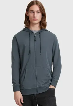 AllSaints hanorac de bumbac BRACE barbati, cu gluga, neted, M032JB imagine