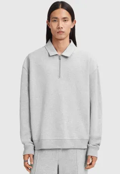 AllSaints hanorac de bumbac culoarea gri, melanj, M019ND imagine