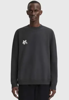 AllSaints hanorac de bumbac culoarea negru, cu imprimeu, M011NE imagine