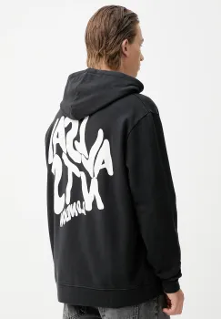 AllSaints hanorac de bumbac culoarea negru, cu imprimeu, M059NB imagine