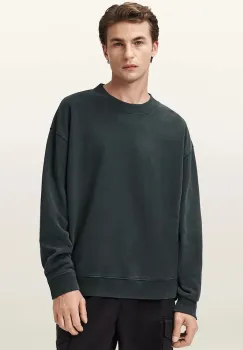 AllSaints hanorac de bumbac MILO culoarea gri, cu imprimeu, M008ND imagine